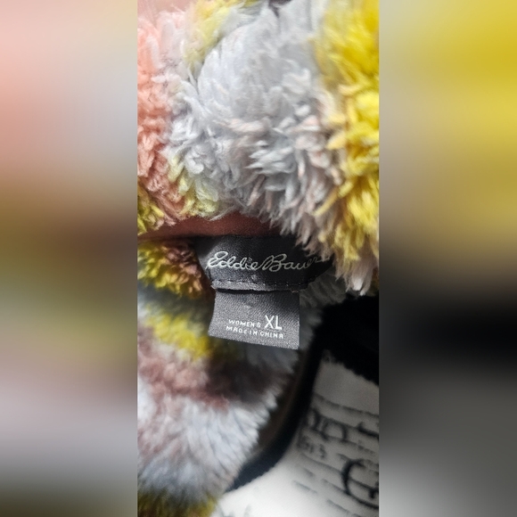Eddie Bauer 1/4 Zip Women’s Sherpa Pullover Southwestern Multi Color Print Sz XL - Picture 9 of 13